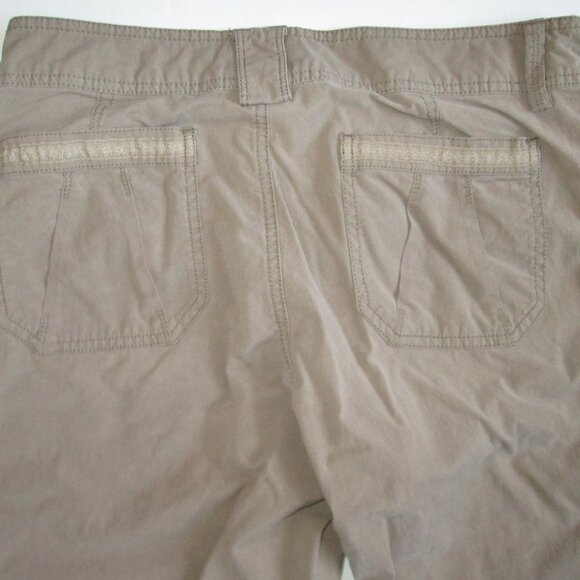 Marmot Women's Hiking Outdoor Pants Khaki Cotton Nylon Stretch Roll Up Cuff sz 8 - Picture 8 of 11